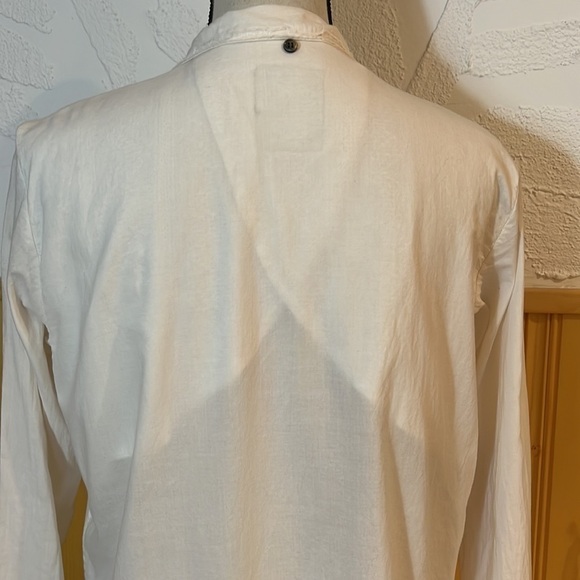 Pas De Calais Cream Linen Duster Jacket S-M - Picture 5 of 8